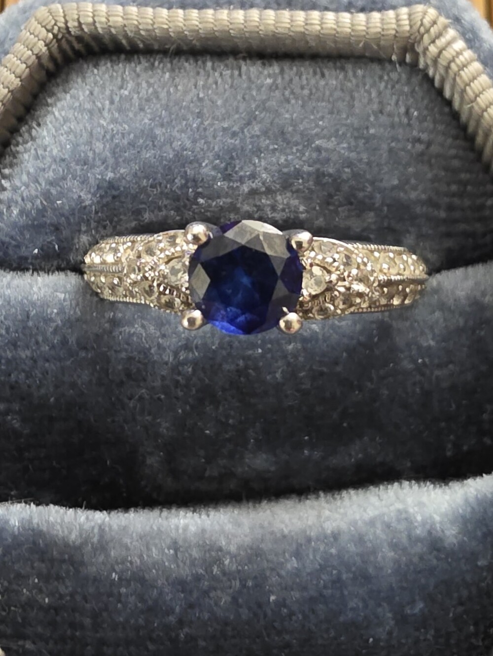 925 Silver Sapphire Ring